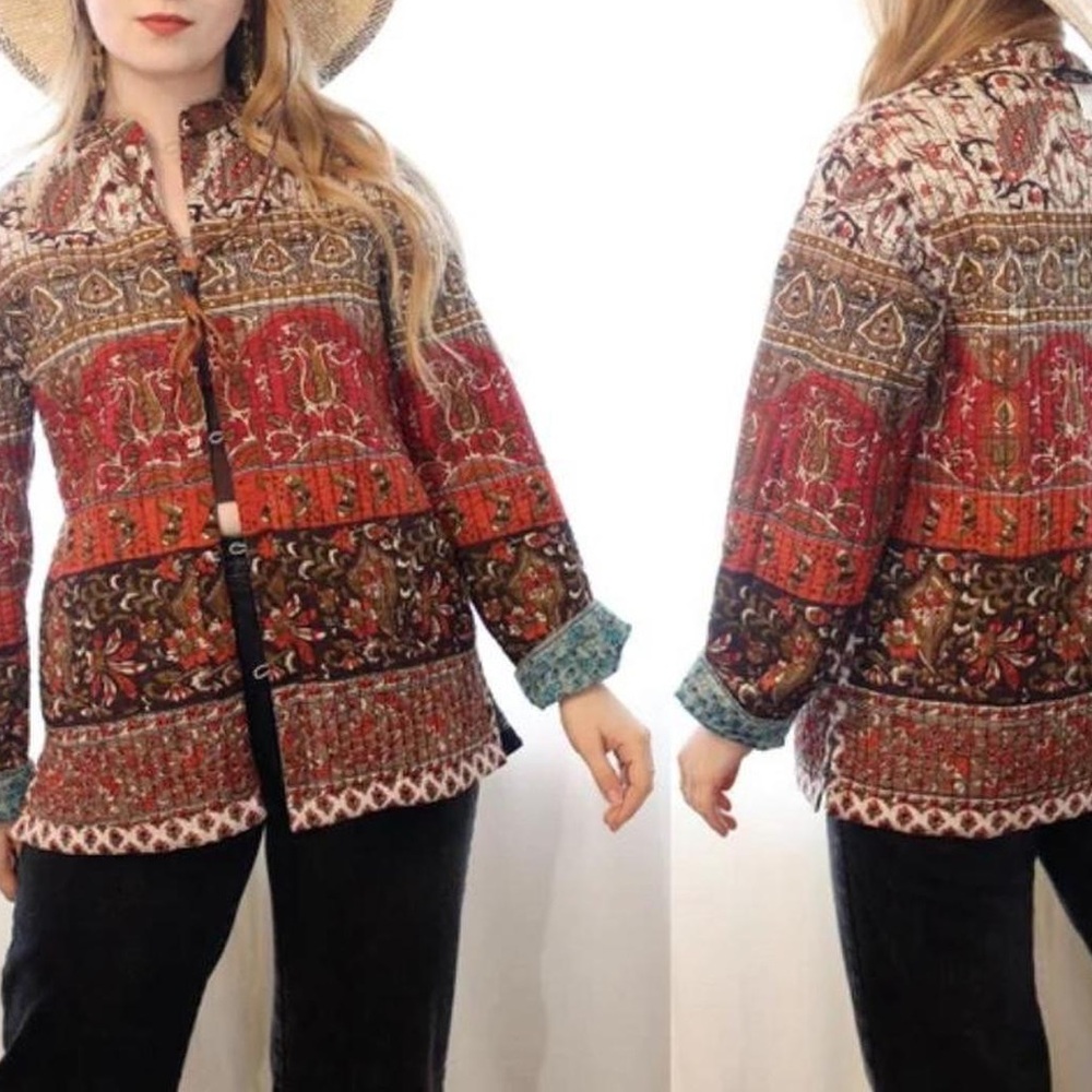 PHOOL QUILTED REVERSIBLE JACKET NO TAG - Picture 3 of 10